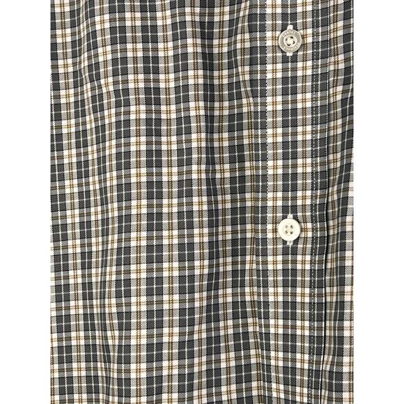 Daniel Cremieux Shirt -Mens XL-Non-Iron Gray Tan White Plaid LS BD - Picture 5 of 5